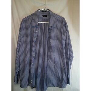 Chaps Striped Wrinkle Free Button Down Dress Shirt Long Sleeve XXL 18-18.5 34/35